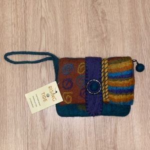 Rising Tide handcrafted wool clutch